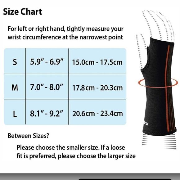 NWT NeoAlly® Wrist & Forearm Compression Sleeves Pair size S - Picture 14 of 14